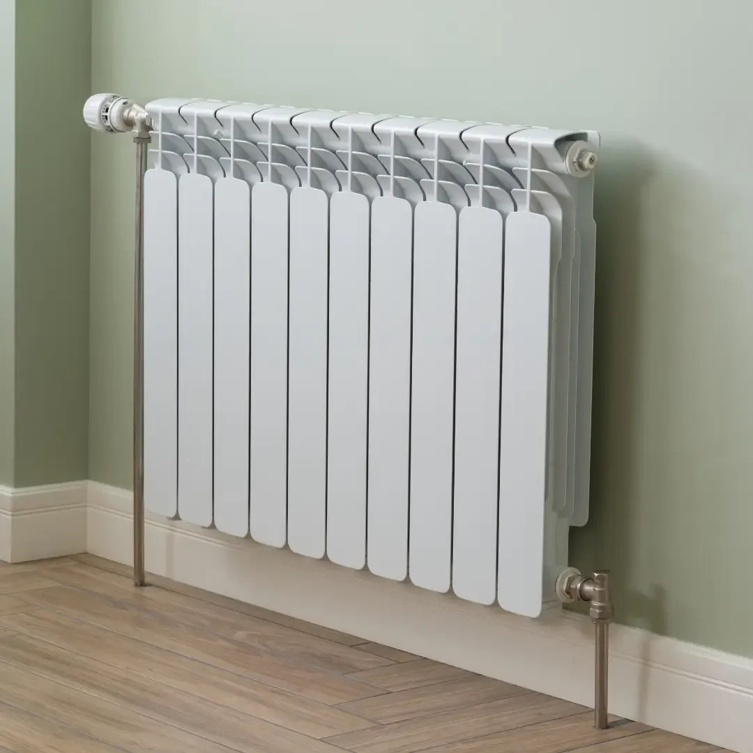 Image d'un radiateur à eau relié au réseau fermé de chauffage central