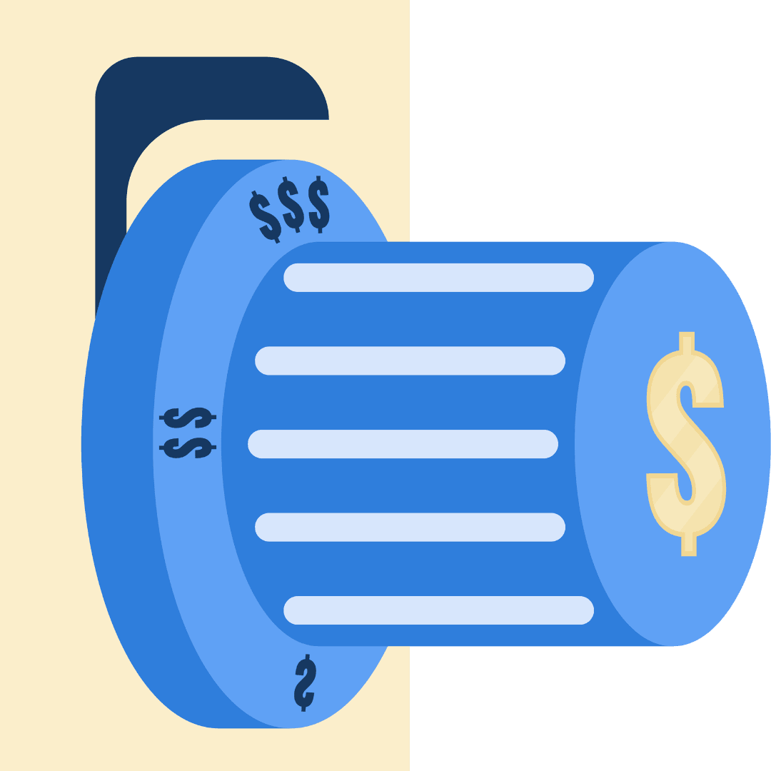illustration d'une tête thermostatique de chauffage qui indique des dollars plutôt que des degrés